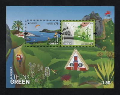 2016 - Bloco nº 553. Europa - Think Green - Madeira. Novo sem charneira. Em boas condições.