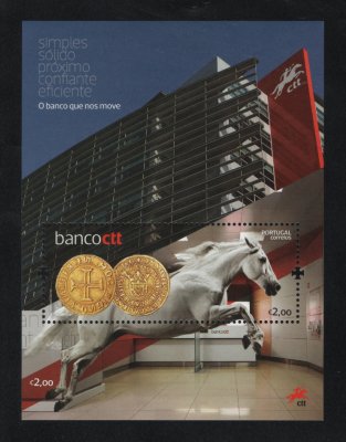 2016 - Bloco nº 563. Lançamento do Banco CTT. Novo sem charneira. Em boas condições.
