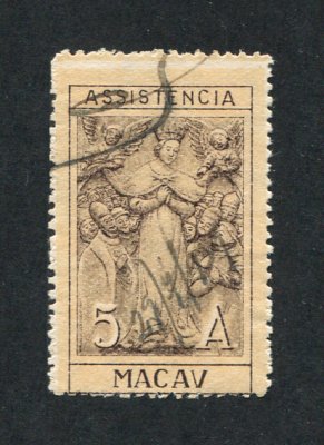 1931 - Imposto Postal nº 4. Assistência. Selo de 5a USADO. Em boas condições.