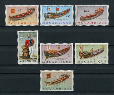 1964 - Afinsa nº 481/487. Galeotas. Série completa nova SEM CHARNEIRA (**) e com goma original. Em boas condições.