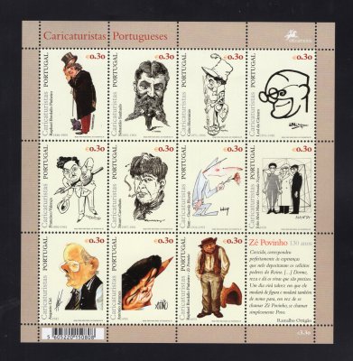 2005 - Folha Miniatura nº 25 - Caricaturistas. Nova sem charneira. Em boas condições.
