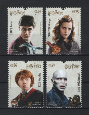 2019 - Afinsa nº 5146/5149. Harry Potter. Série nova sem charneira. Goma Original. Em boas condições.