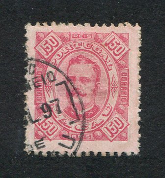 1893 - Afinsa nº 56. D. Carlos I. Selo de 150r USADO. Em boas condições.