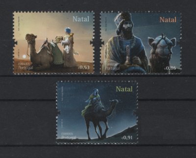 2019 - Afinsa nº 5184/5186. Natal - Os Reis Magos. Série nova sem charneira. Goma Original. Em boas condições.