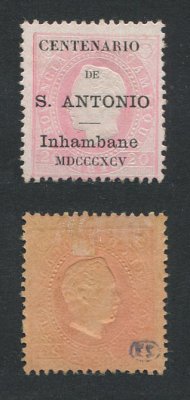 1895 - Afinsa nº 3. D. Luis I com sobrecarga "Centenário de S. António". Selo de 20 reis novo sem goma como emitido. Com CERTIFICADO DE PERITAGEM. Em boas condições.