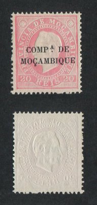 1892 - Afinsa nº 3G. D. Luis com sobrecarga. Selo de 20r novo sem goma como usual. Denteado 13 1/2, papel pontinhado. Em boas condições. Com CERTIFICADO DE PERITAGEM (CERTIFICATE).