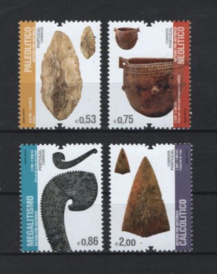 2020 - Afinsa nº 5284/5287. Roteiro Pré-Histórico. Série nova sem charneira. Goma Original. Em boas condições.