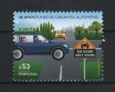 2020 - Afinsa nº 5297. Fundo de Garantia Automóvel - 40 Anos. Série nova sem charneira. Goma Original. Em boas condições.