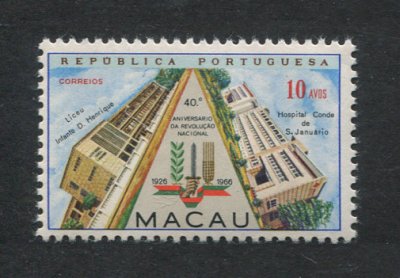 1966 - Afinsa nº 406. 40º Aniv. da Revolução Nacional. Selo de 10a novo SEM CHARNEIRA (**) e com goma original. Em boas condições.