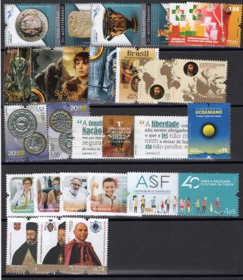 2022 -  Ano Completo. Todos os selos deste ano, novos SEM CHARNEIRA (**). Afinsa nº 5428/5510. Em boas condições. (ler descrição)