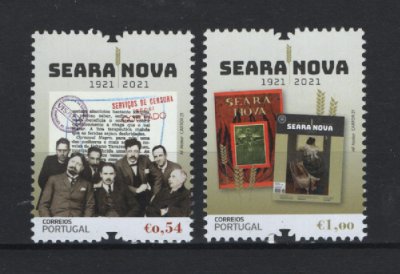 2021 - Afinsa nº 5426/5427. Seara Nova - 100 Anos. Série nova sem charneira. Goma Original. Em boas condições.