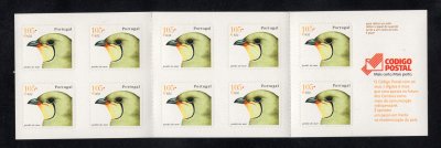 2001 - Caderneta Afinsa nº 120 - 2755. Aves de Portugal (2º grupo). Série completa nova sem charneira. Em boas condições.