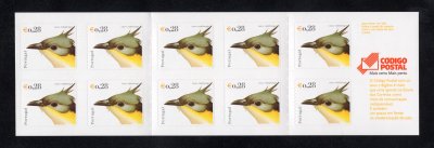 2002 - Caderneta Afinsa nº 121 - 2850. Aves de Portugal (3º grupo). Série completa nova sem charneira. Em boas condições.