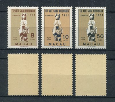 1953 - Afinsa nº 371/373. Arte Sacra. Série completa nova SEM CHARNEIRA (**) e com goma original. Em boas condições.