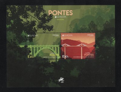 2018 - Bloco nº 597. Europa - Pontes - Madeira. Novo sem charneira. Em boas condições.