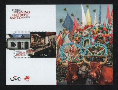 2020 - Bloco nº 641. Festas do Divino Espírito Santo - Açores. Novo sem charneira. Em boas condições.