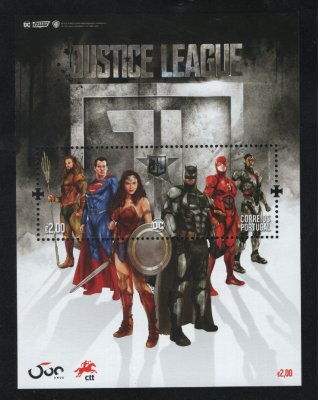 2020 - Bloco nº 642. Liga da Justiça. Novo sem charneira. Em boas condições.