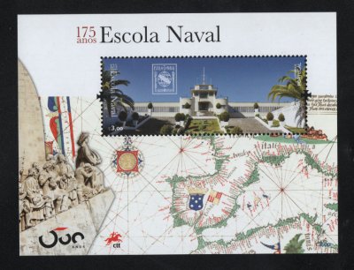 2020 - Bloco nº 644. 175 Anos da Criação da Escola Naval. Novo sem charneira. Em boas condições.