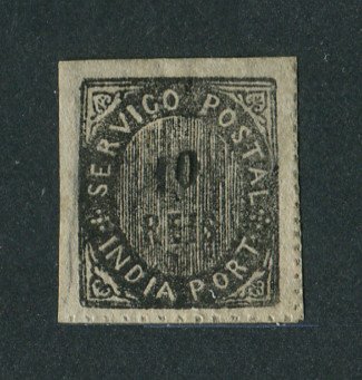 1875 - Afinsa nº 23. Nativos. Tipo IIA. Selo de 10 reis novo sem goma. Em boas condições.
