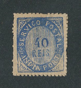 1871 -Afinsa nº 10d. Nativos. Tipo II. Selo de 40 reis novo sem goma. Papel avergoado. Em boas condições.