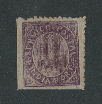 1877 - Afinsa nº 46. Nativos. Tipo IIIB. Selo de 600 reis novo sem goma. Em boas condições.