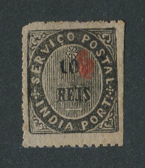 1881 - Afinsa nº 62H. Nativos. Tipo III. Selo de 5r/10r novo sem goma. Em boas condições.