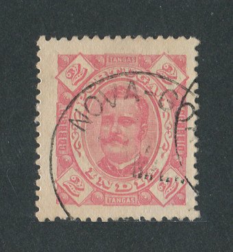 1895 - Afinsa nº 144. D. Carlos I. Selo de 2T usado. Denteado 12 1/2. Em boas condições.