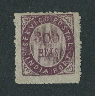 1873 - Afinsa nº 18. Nativos. Tipo IA. Selo de 300 reis novo sem goma. Em boas condições.