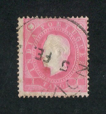 1886 - Afinsa nº 135b. D. Luis I. Selo de 1t usado. Denteado 13 1/2. Em boas condições.