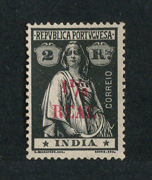 1922 - Afinsa nº 322. Ceres com sobretaxa. Selo de 1 1/2r/2r novo, SEM GOMA. Papel porcelana. Estrelas: I-I (posição normal). Em boas condições.
