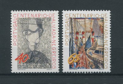 1993 - Afinsa nº 2116/2117. Centenário do Nascimento de Almada Negreiros. Série nova sem charneira. Goma Original. Em boas condições.
