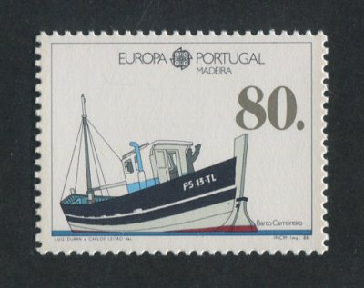 1988 - Afinsa nº 1840. Europa CEPT - Madeira - Meios de Transporte e Comunicação. Série nova sem charneira. Goma Original. Em boas condições.