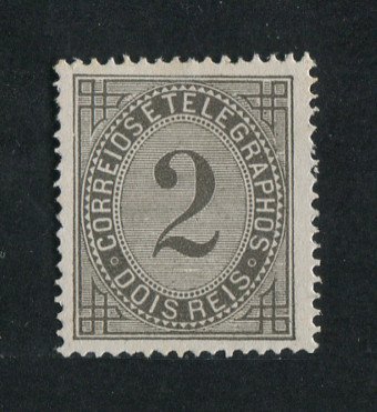1884 - Afinsa nº 59. Taxa de Telegramas. Reimpressão de 1905. 2 reis sem goma. Em boas condições.