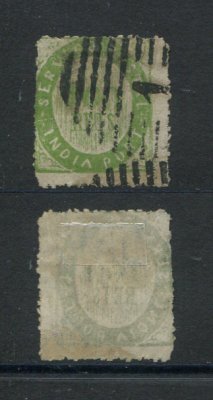 1871 - Afinsa nº 4. Nativos. Tipo I. Selo de 100 reis usado. Papel fino. Com CERTIFICADO DE PERITAGEM. Em boas condições.