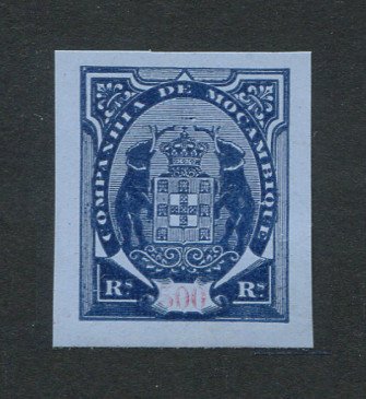1895 - Afinsa nº 24. Elefantes. PROVA NÃO DENTEADA de 500 reis. Sem goma. COR NÃO APROVADA. Em boas condições.