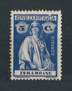 1914 - Afinsa nº 77. Ceres. Selo de 5c novo com charneira (*) e goma original. Com ERRO, FENDA DE CUNHO. Em boas condições.