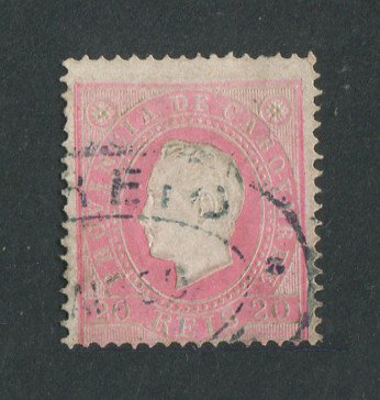 1886 - Afinsa nº 17b. D. Luis I. Selo de 20 reis usado. Denteado 13 1/2. Em boas condições.