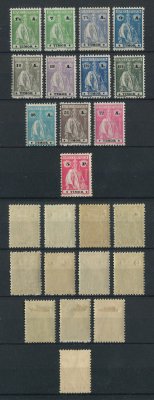 1923 - Afinsa nº  192/203. Ceres, novos valores. Série completa nova, COM CHARNEIRA (*) e goma original. Em boas condições.