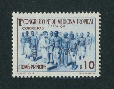 1952 - Afinsa nº 352. Medicina Tropical. Selo de $10 novo SEM CHARNEIRA (**) e com goma original. Em boas condições.