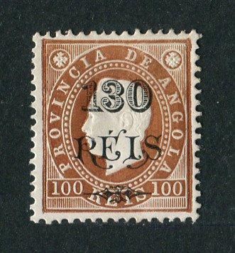 1902 - Afinsa nº 58. D. Luis I com sobretaxa. Selo de 130r/100r novo, COM CHARNEIRA (*) e goma original. Tipo I. Em boas condições.