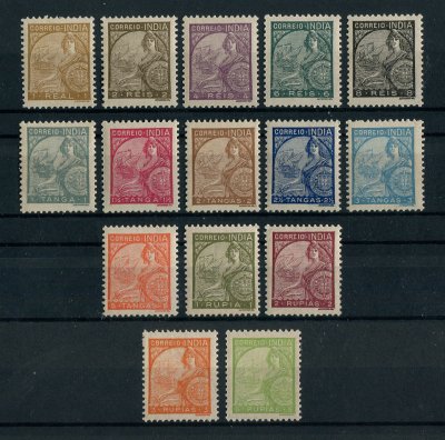 1933 - Afinsa nº 333/347. Padrões. Série completa nova SEM CHARNEIRA (**) e com goma original. Em boas condições.