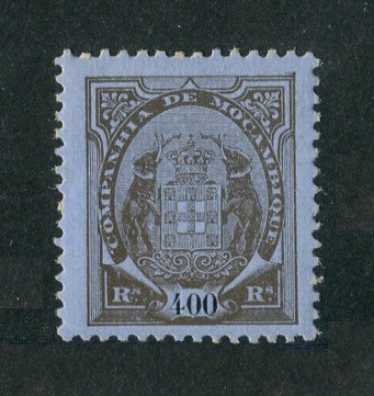 1904 - Afinsa nº 47. Elefantes. Novos valores. Selo de 400r novo, COM CHARNEIRA (*) e goma original. Em boas condições.