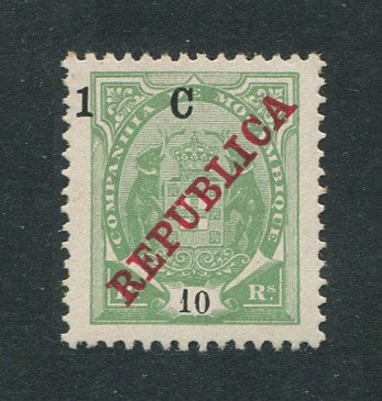 1916 - Afinsa nº 94. Elefantes com sobretaxa e sobrecarga REPUBLICA. Selo de 1c/10r novo sem goma. SOBRETAXA DESLOCADA. Em boas condições.