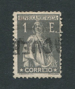1924 - Afinsa nº 288. Ceres. Selo de 1$00 usado. Carimbo PAQUEBOT (Correio Maritimo). Denteado um pouco irregular.