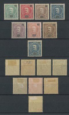 1903 - Afinsa nº 69/76. D. Carlos. Série completa nova COM CHARNEIRA (*) e goma original. Em boas condições.