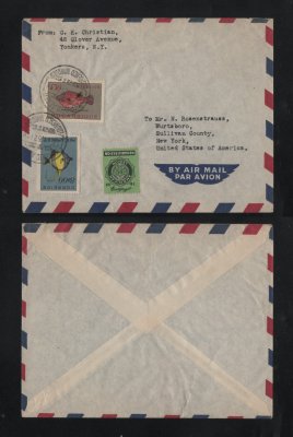 1952 - Carta de Moçambique para os E.U.A. Em boas condições.