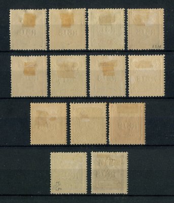 1902 - Afinsa nº 29/41. D. Carlos I com sobretaxa. Série completa nova COM CHARNEIRA (*) e goma original. Em boas condições. (ler descrição)