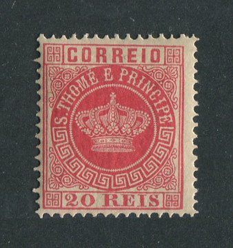 1881 - Afinsa nº 11. Tipo Coroa. Selo de 20 reis novo SEM CHARNEIRA (**) e com goma original. ROSA VIVO. Em boas condições.