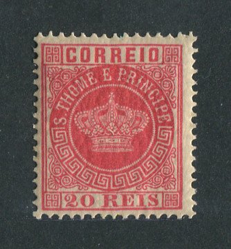1881 - Afinsa nº 11. Tipo Coroa. Selo de 20 reis novo, COM CHARNEIRA (*) e goma original. ROSA VIVO. Em boas condições.