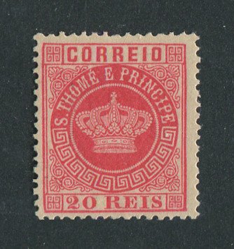 1881 - Afinsa nº 11. Tipo Coroa. Selo de 20 reis novo, SEM GOMA. ROSA VIVO. Em boas condições.